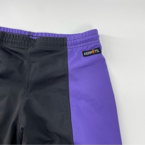 Kerrits Flow Rise Knee Patch Performance Tight Equestrian Purple and Black Small - Picture 4 of 11